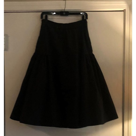 NWT $315 ANTHROPOLOGIE HOPE FOR FLOWERS SOLD OUT SOLID BLACK MIDI SKIRT SIZE MED - Picture 6 of 7